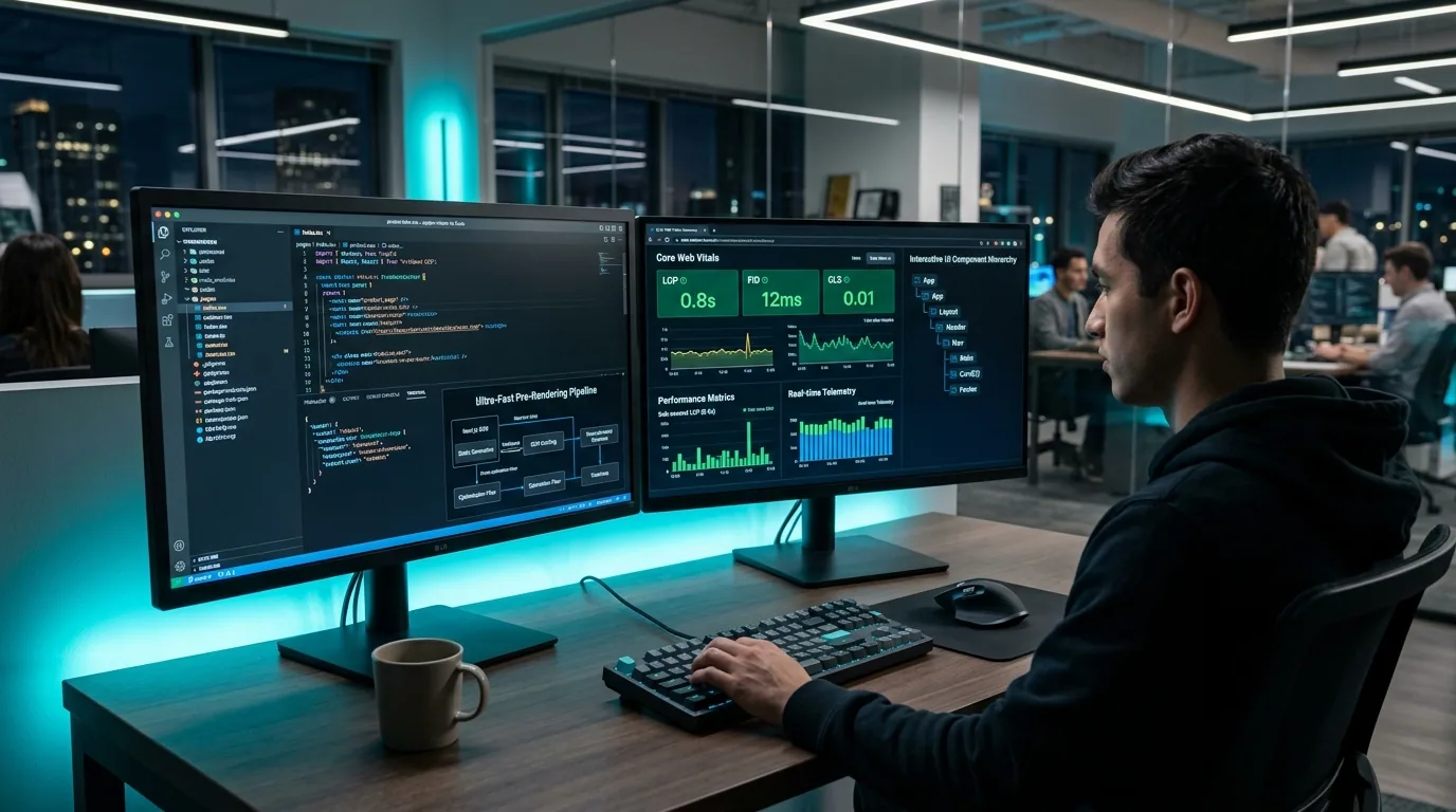 High-Speed Astro Static Web Pre-Rendering and Core Web Vitals Engineering Workspace