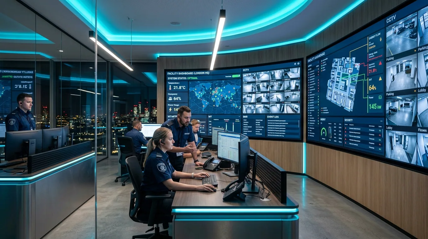 Commercial Integrated Facility Management and Smart Security Command Center Operations